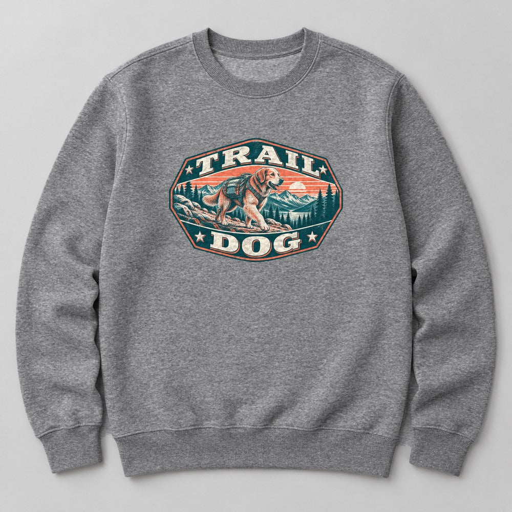 Trail Dog Sweatshirt in Heather Grey