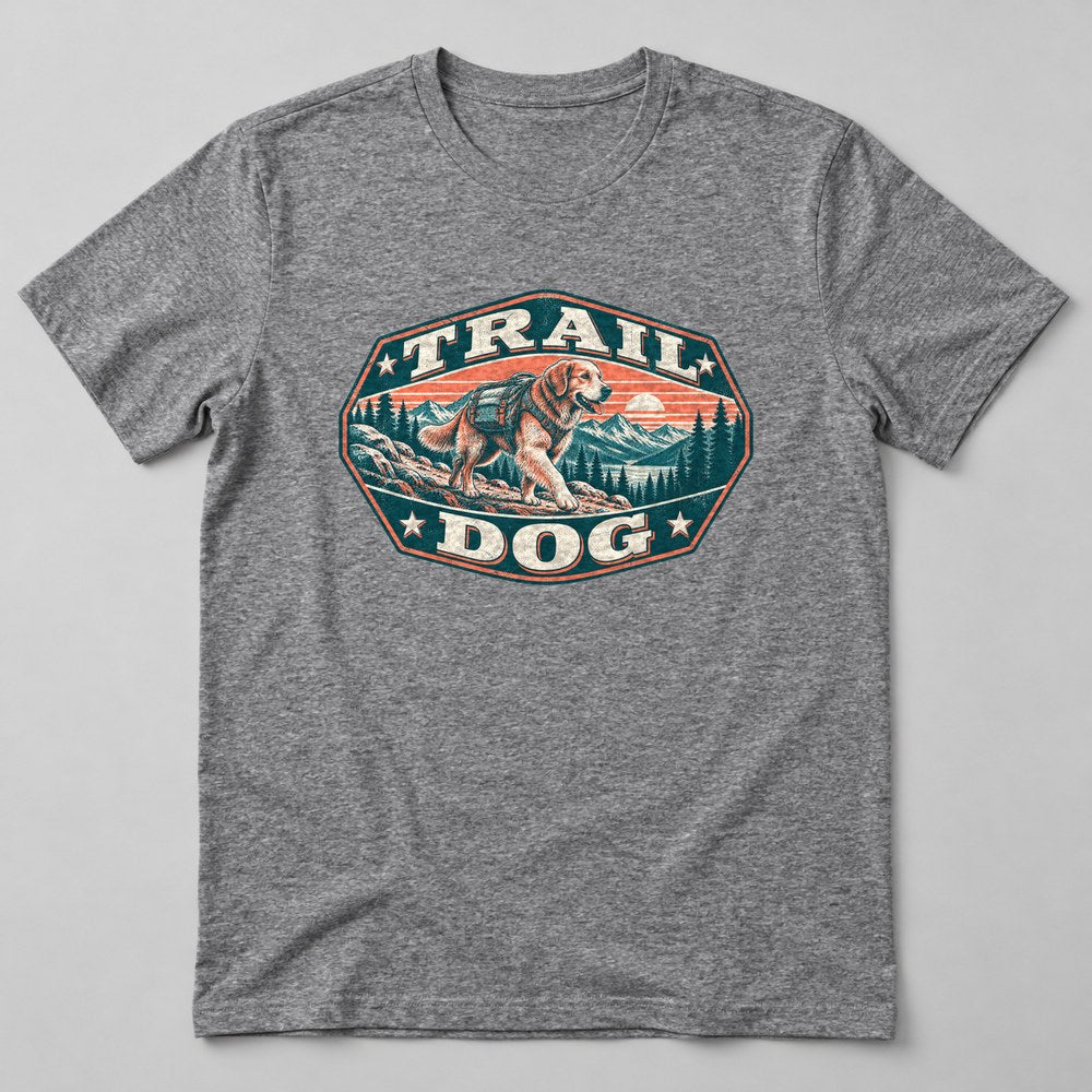 Trail Dog T-Shirt in Heather Grey