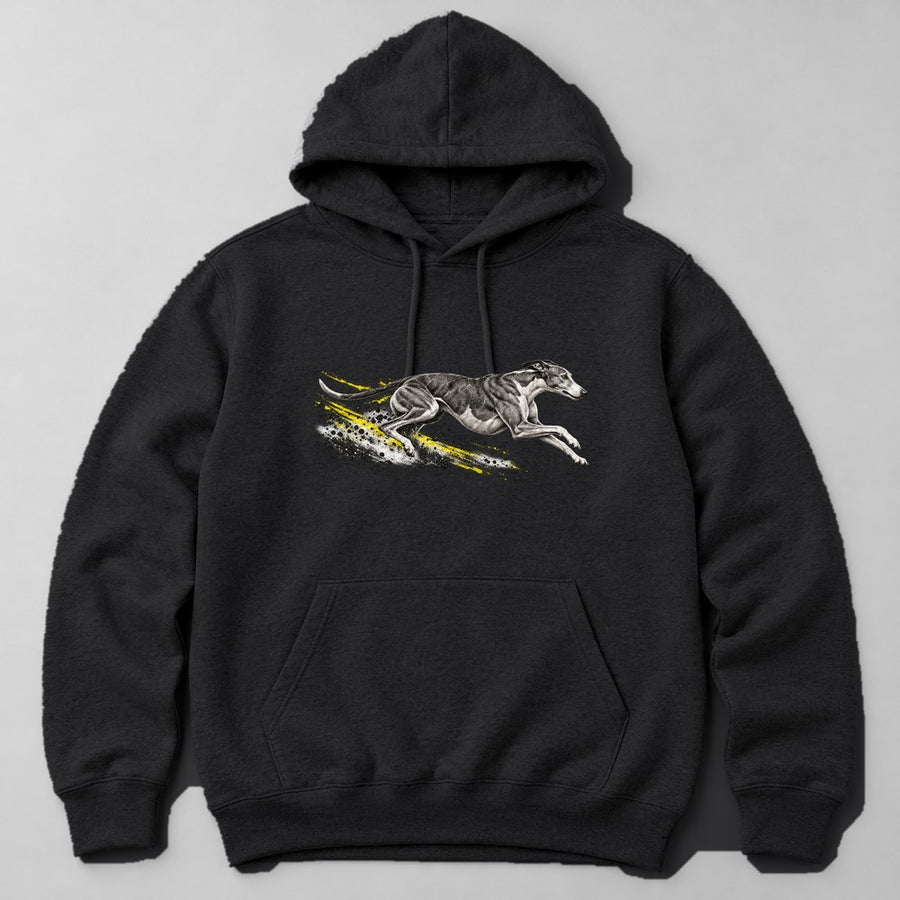 Greyhound Run Hoodie in Black