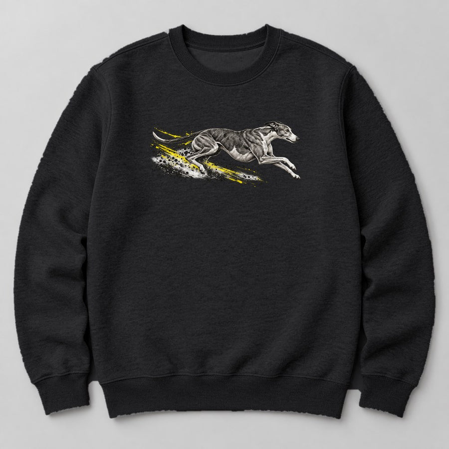 Greyhound Run Sweatshirt in Black