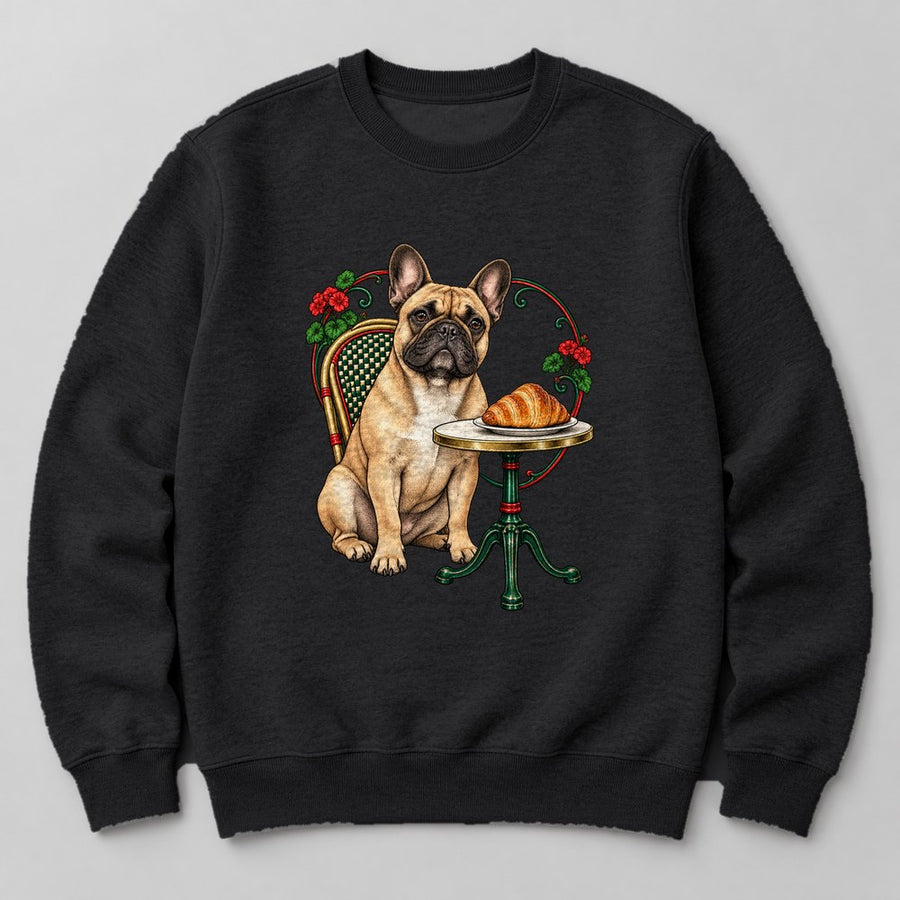 French Bulldog Bistro Sweatshirt in Black