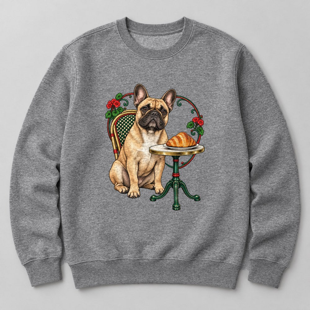 French Bulldog Bistro Sweatshirt in Heather Grey
