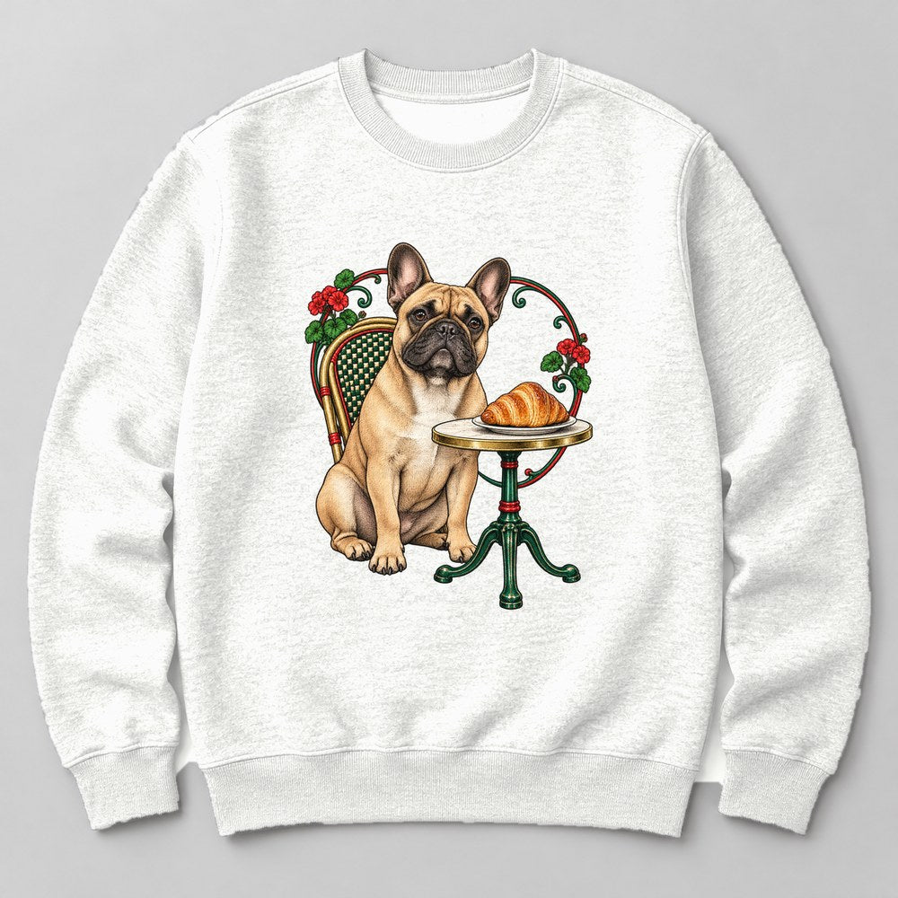 French Bulldog Bistro Sweatshirt in White