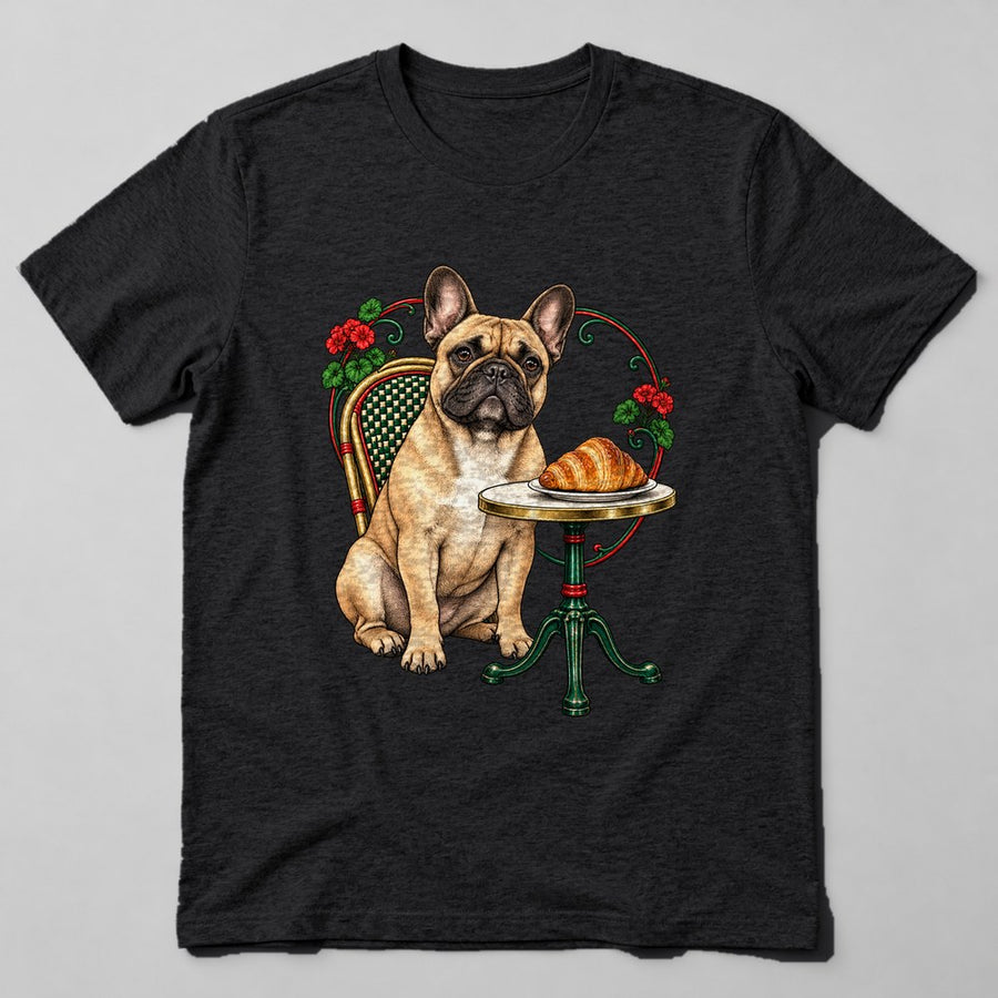 French Bulldog Bistro T-Shirt in Black