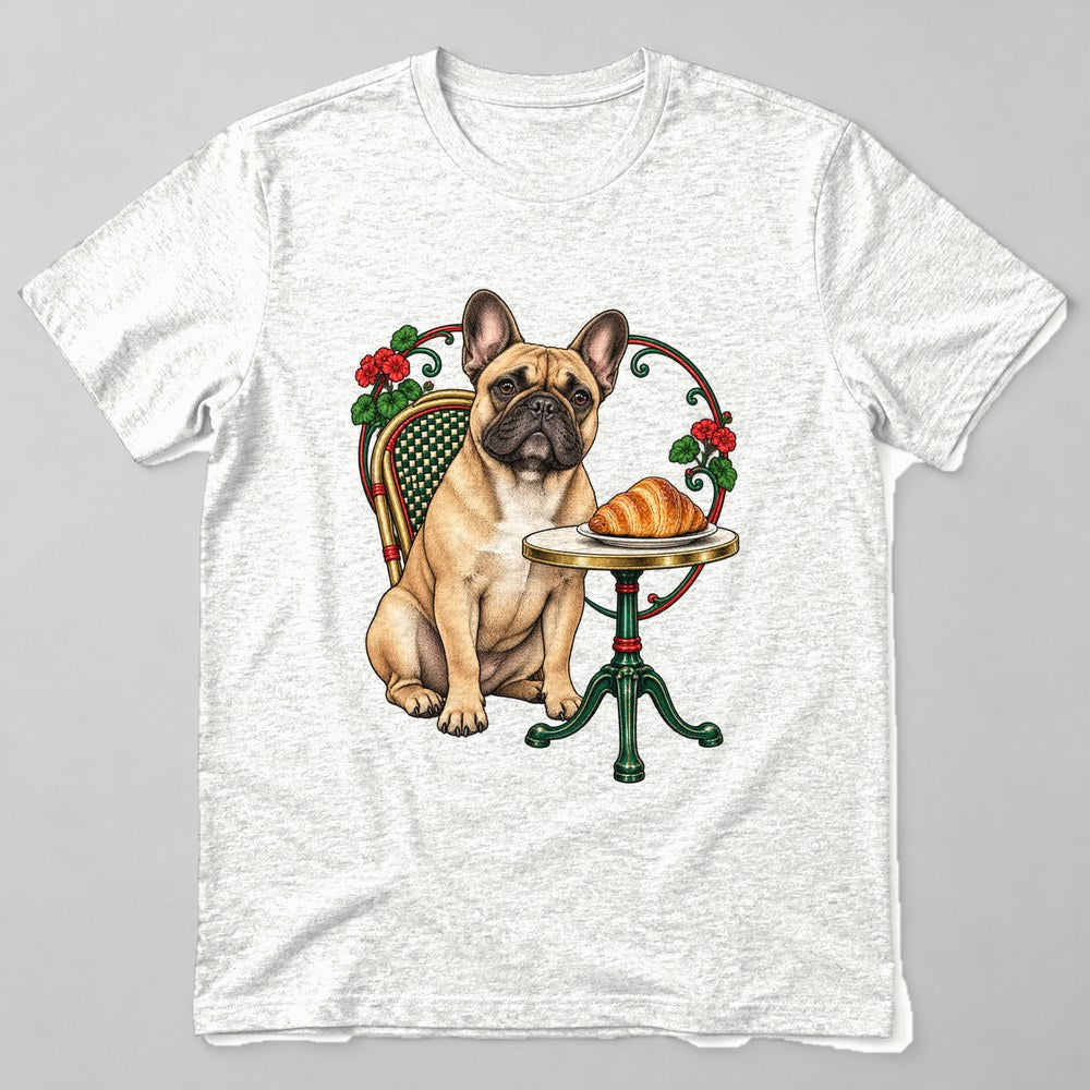 French Bulldog Bistro T-Shirt in White
