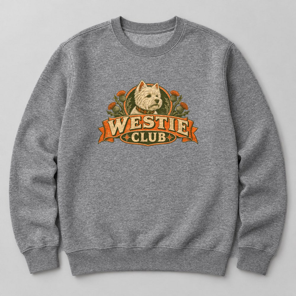 Westie Club Sweatshirt in Heather Grey