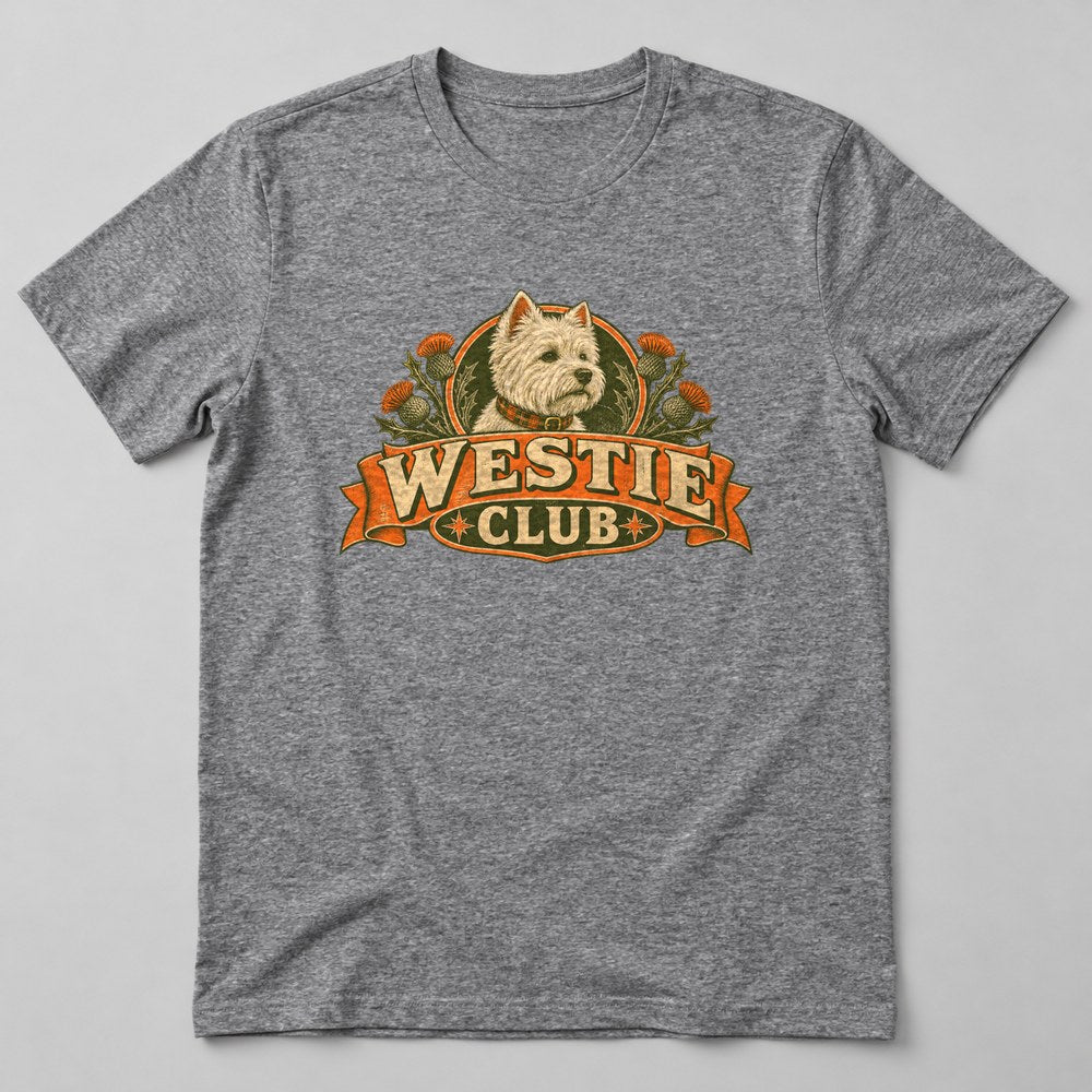 Westie Club T-Shirt in Heather Grey