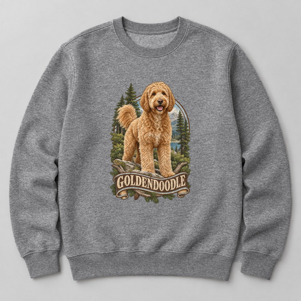 Goldendoodle Sweatshirt in Heather Grey