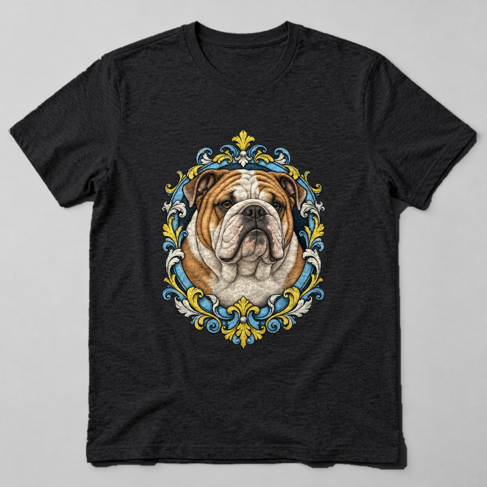 Bulldog Leather T-Shirt in Black