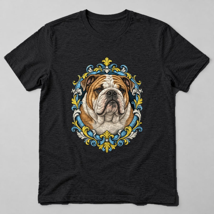 Bulldog Leather T-Shirt in Black