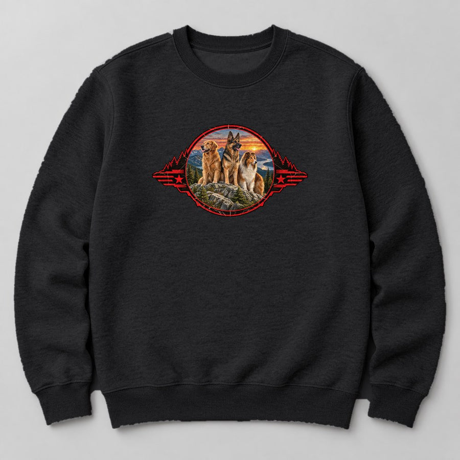 Dog Pack Hike Sweatshirt in Black