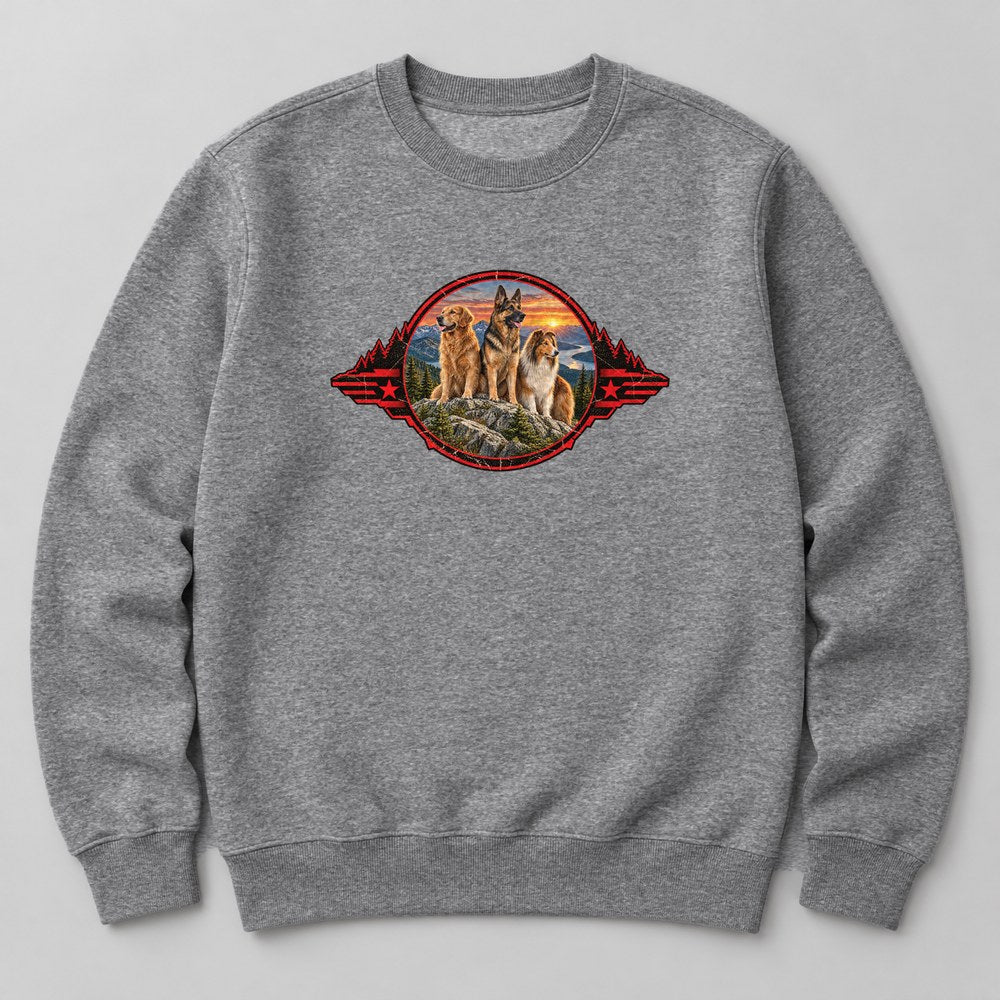 Dog Pack Hike Sweatshirt in Heather Grey