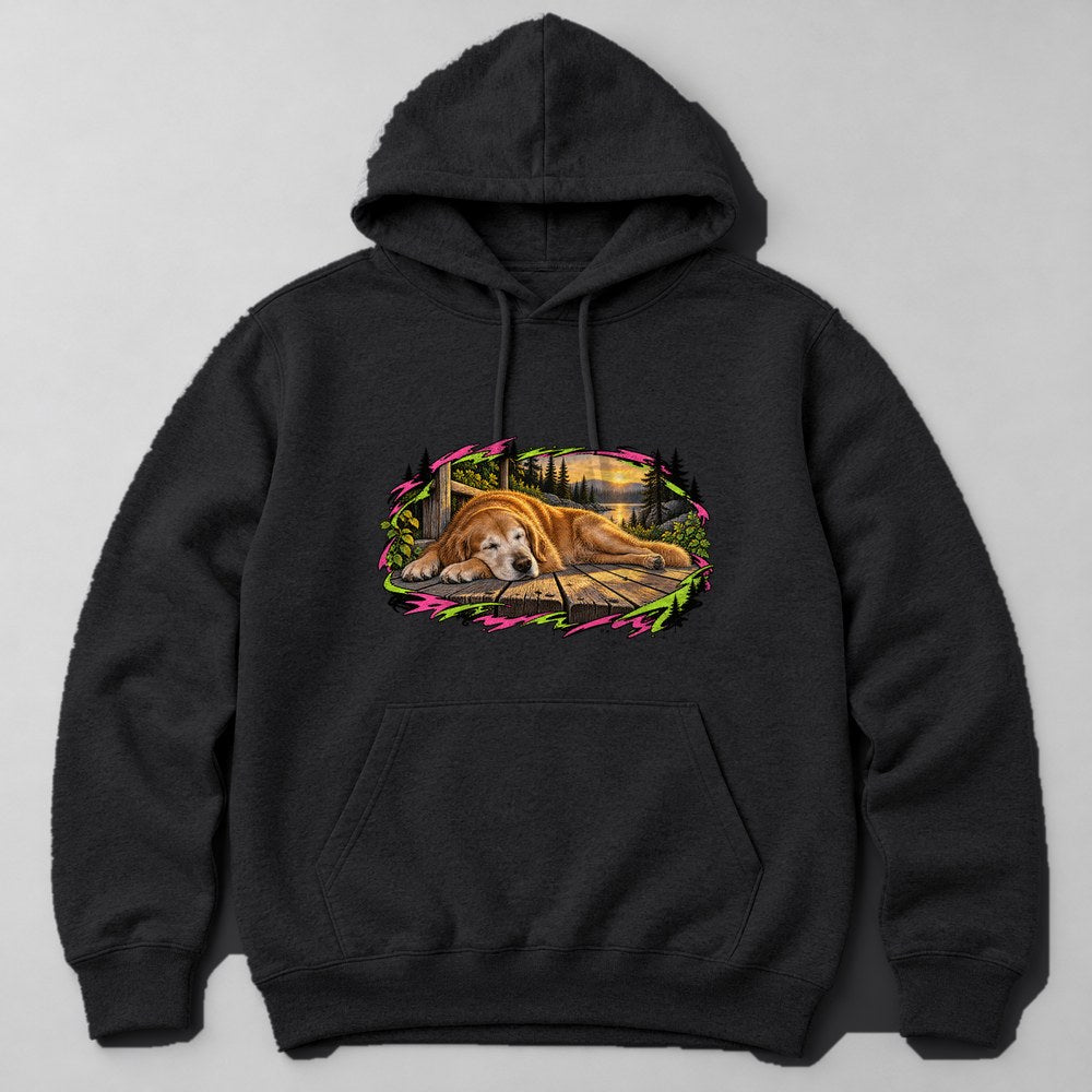 Senior Dog Porch Hoodie in Black