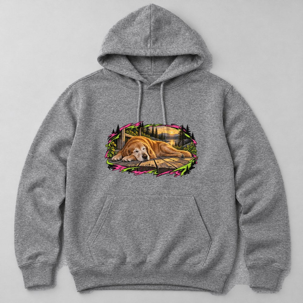 Senior Dog Porch Hoodie in Heather Grey