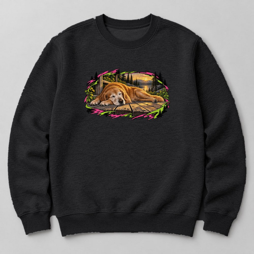 Senior Dog Porch Sweatshirt in Black