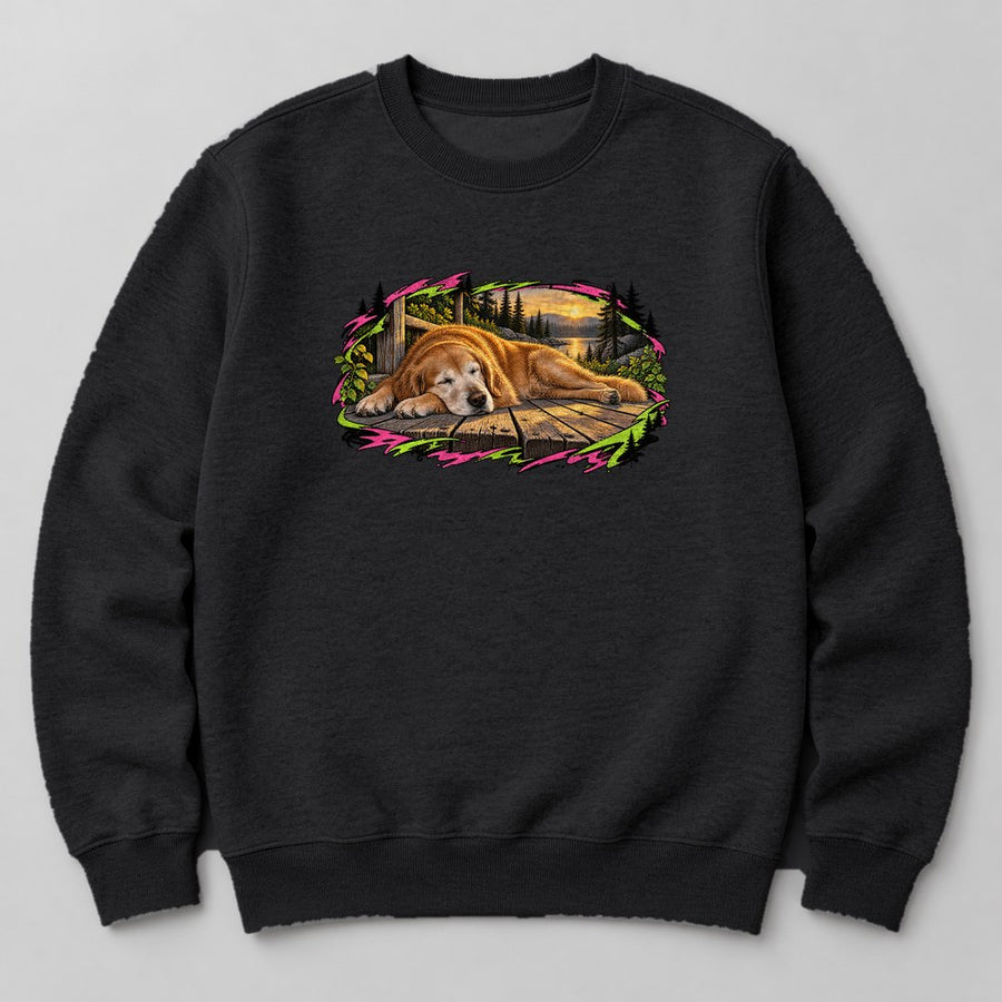Senior Dog Porch Sweatshirt in Black