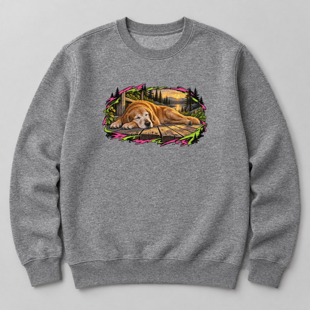Senior Dog Porch Sweatshirt in Heather Grey