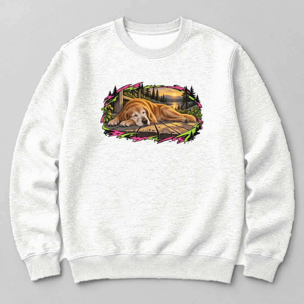 Senior Dog Porch Sweatshirt in White