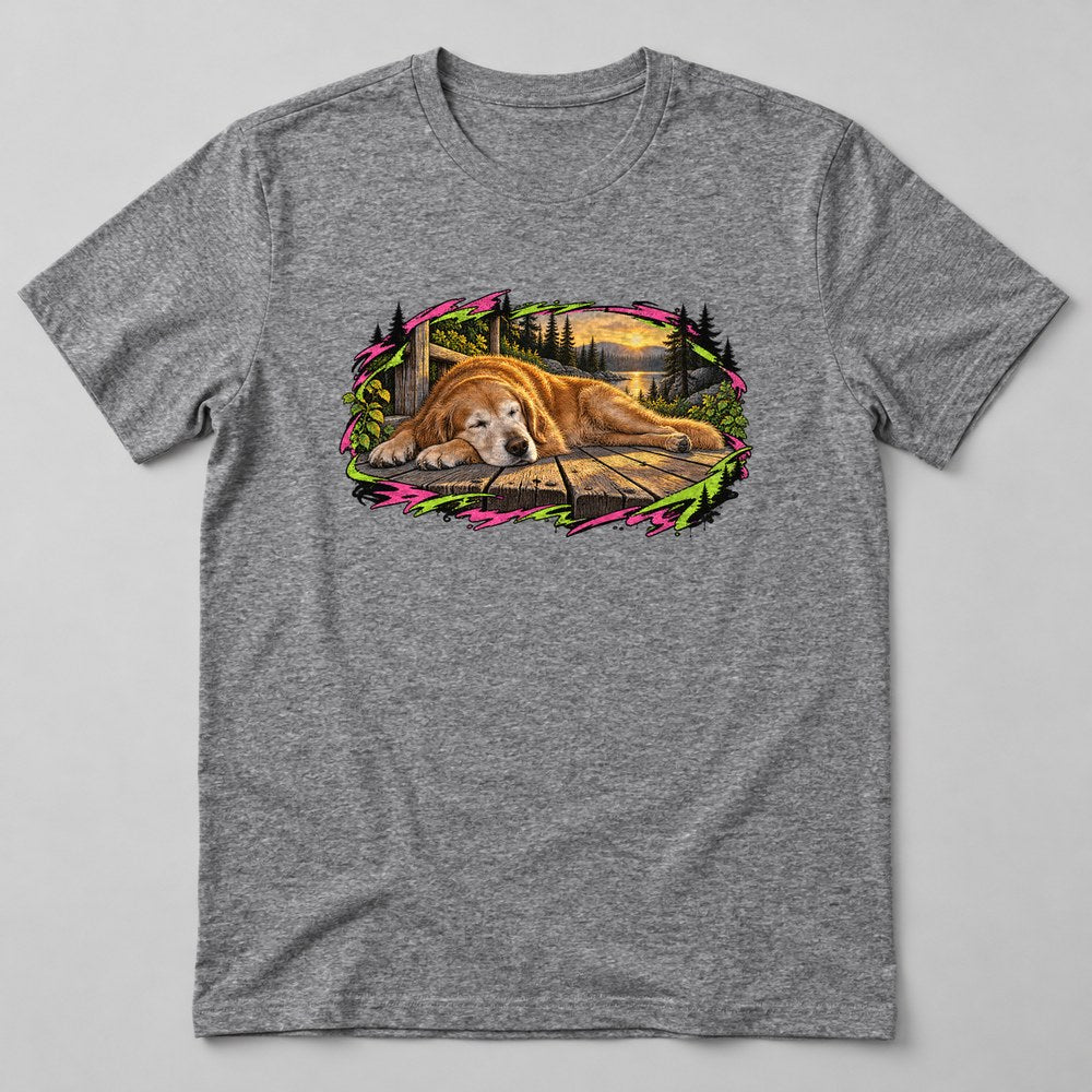 Senior Dog Porch T-Shirt in Heather Grey