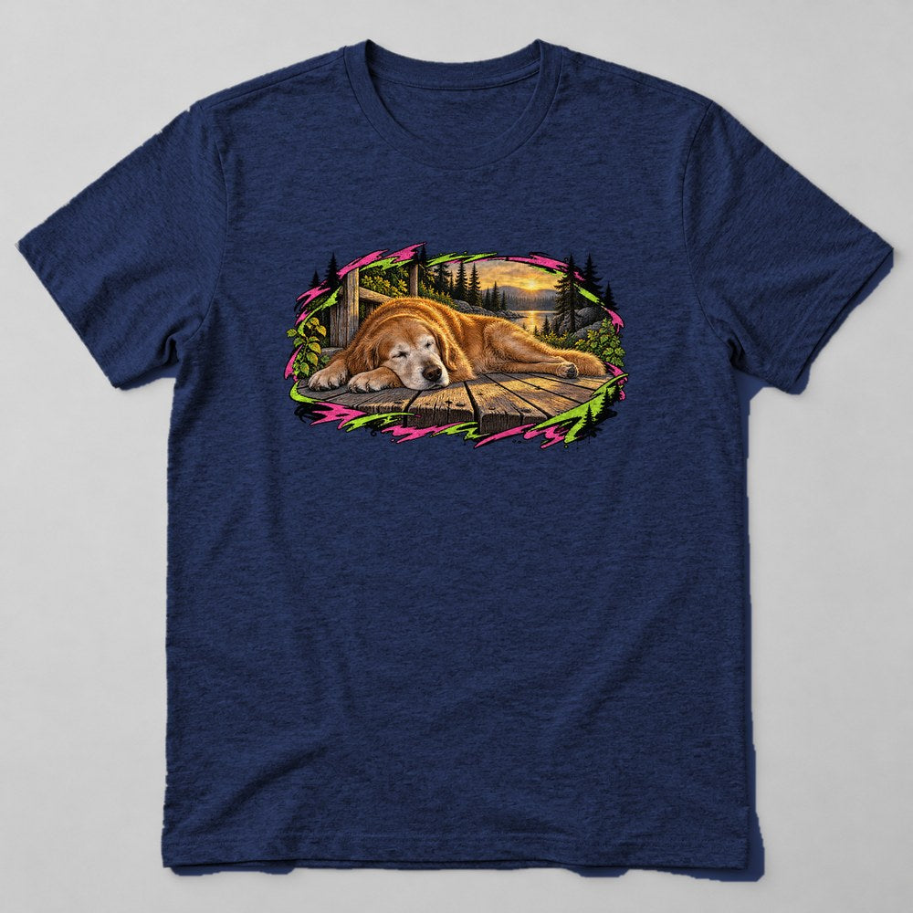 Senior Dog Porch T-Shirt in Navy