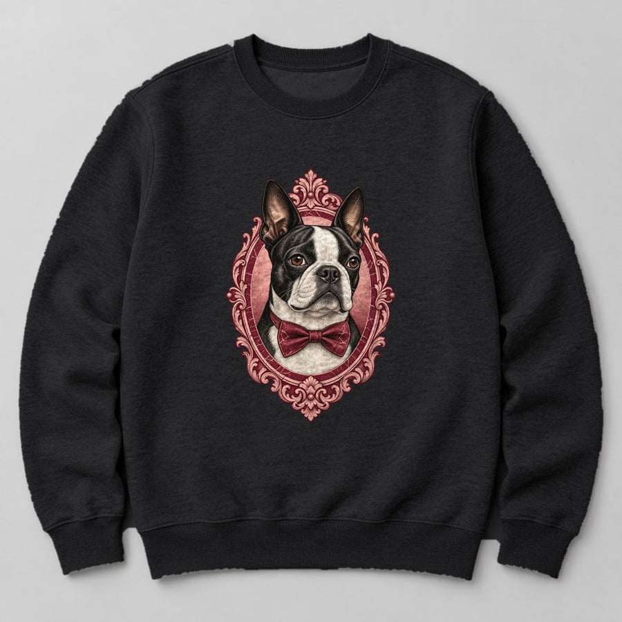 Boston Terrier Sweatshirt in Black