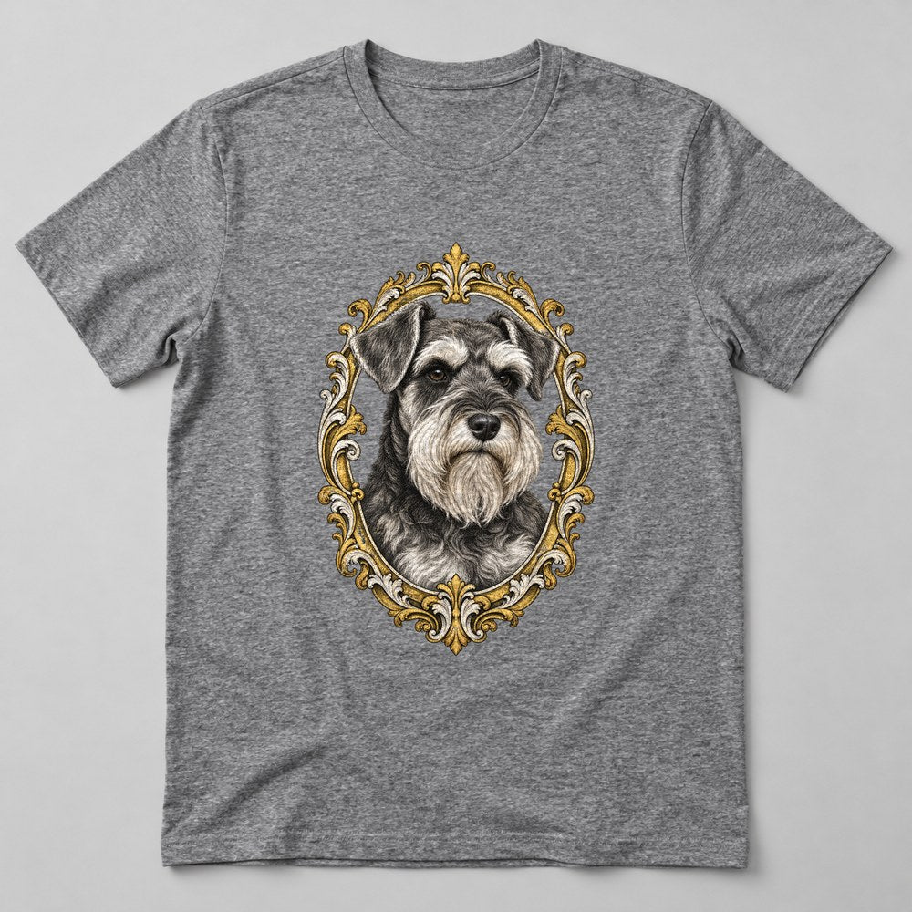 Schnauzer T-Shirt in Heather Grey