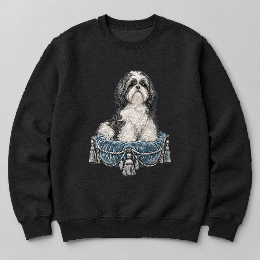 Shih Tzu Cushion Sweatshirt in Black