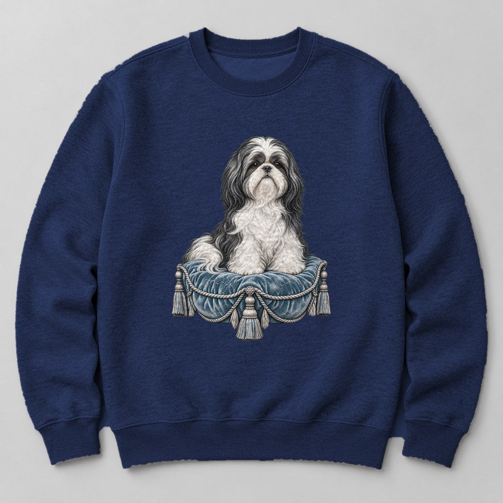 Shih Tzu Cushion Sweatshirt in Navy