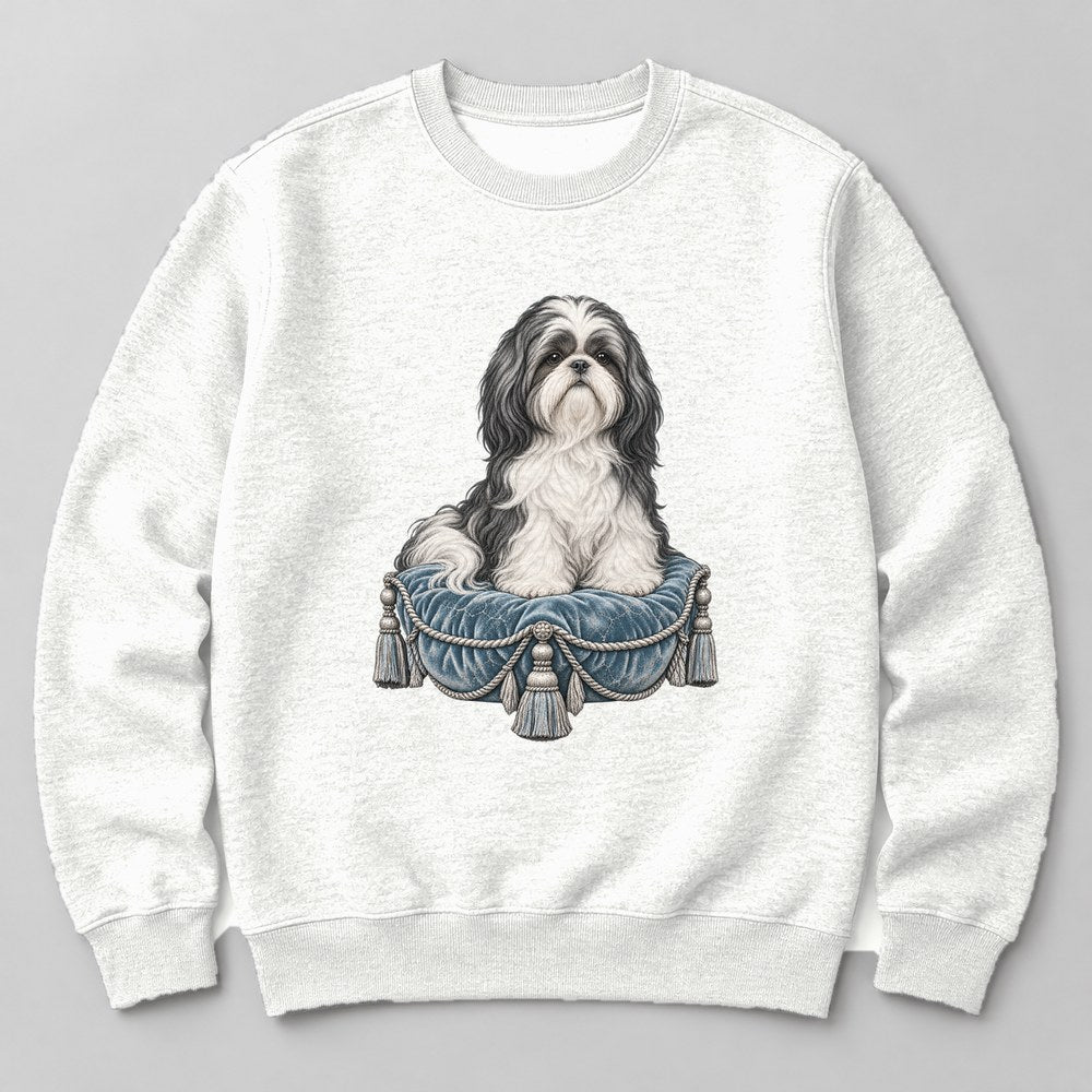 Shih Tzu Cushion Sweatshirt in White