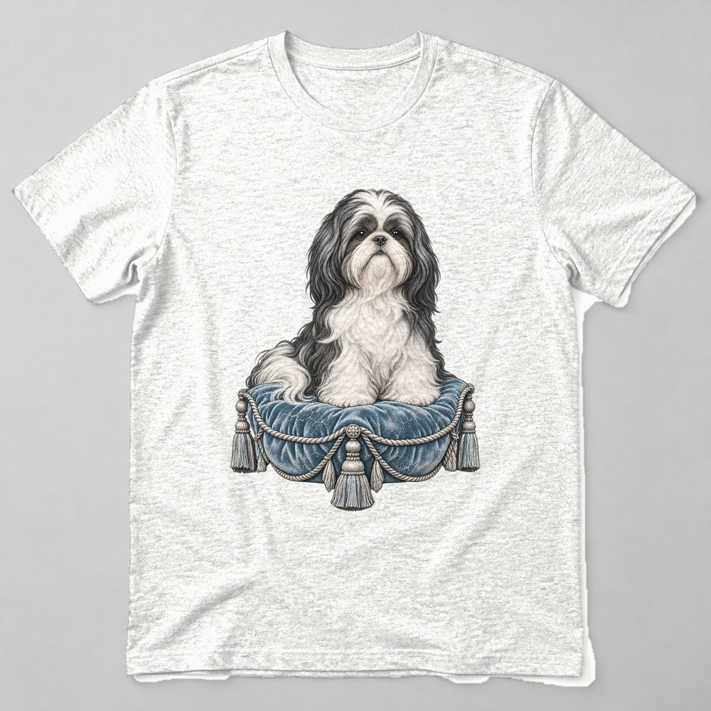 Shih Tzu Cushion T-Shirt in White