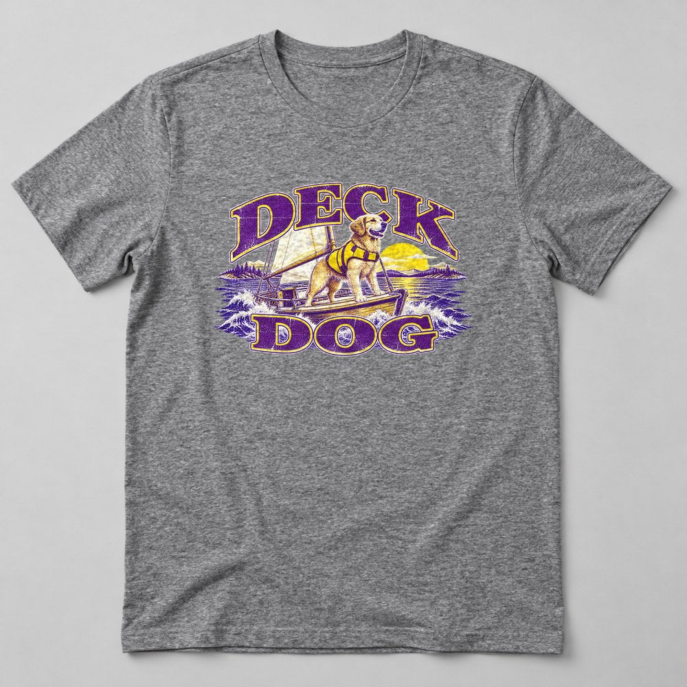 Deck Dog T-Shirt in Heather Grey