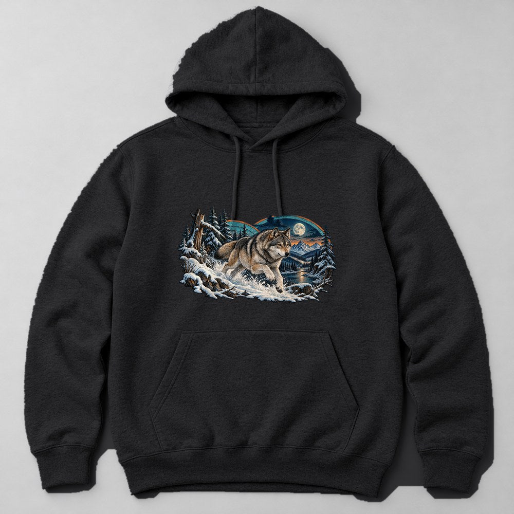 Dog Paw Print Wild Hoodie in Black