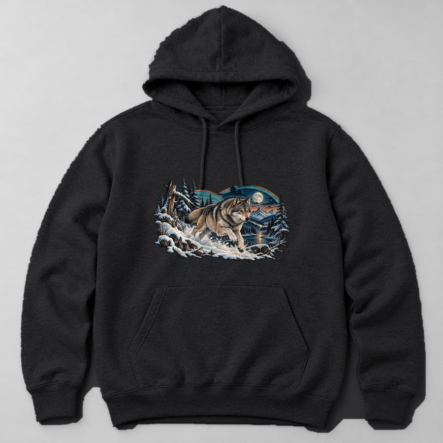 Dog Paw Print Wild Hoodie in Black