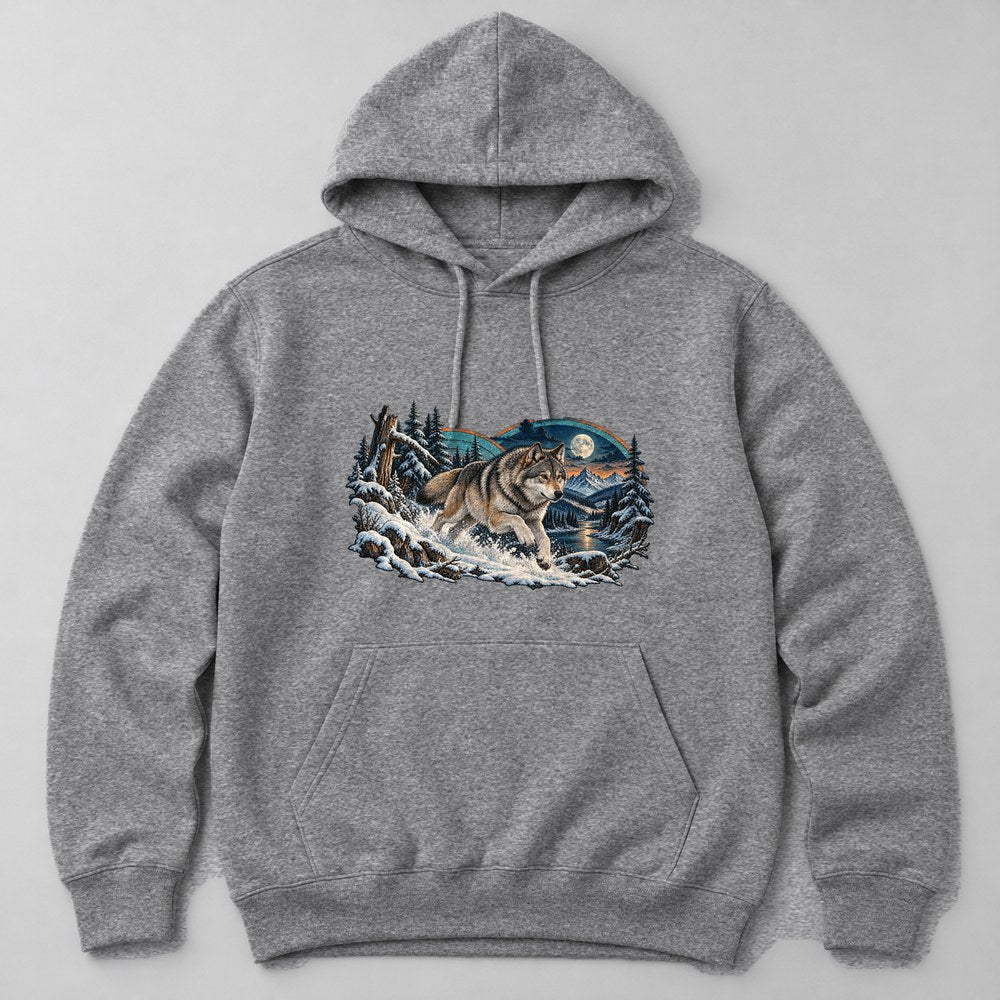 Dog Paw Print Wild Hoodie in Heather Grey