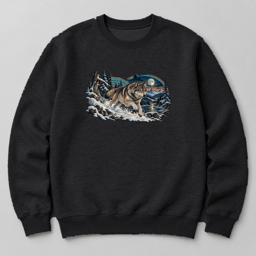 Dog Paw Print Wild Sweatshirt in Black