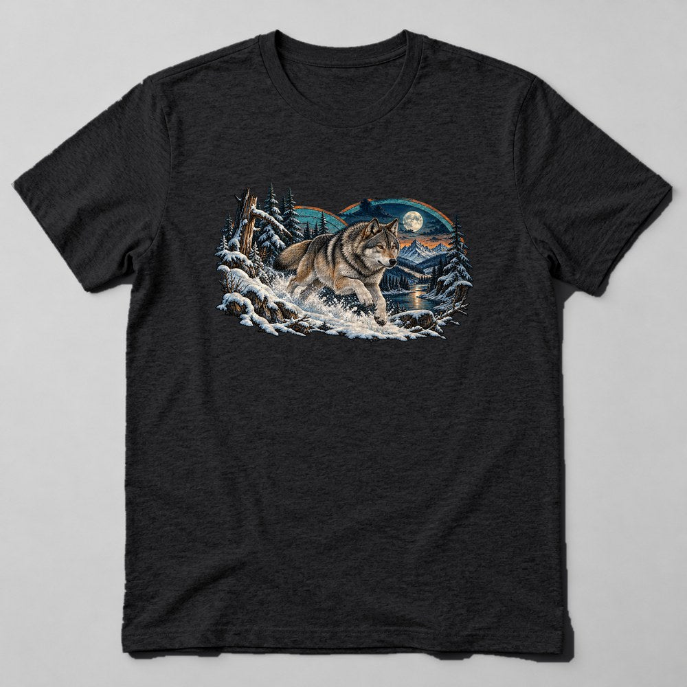 Dog Paw Print Wild T-Shirt in Black