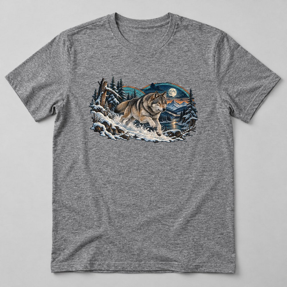 Dog Paw Print Wild T-Shirt in Heather Grey