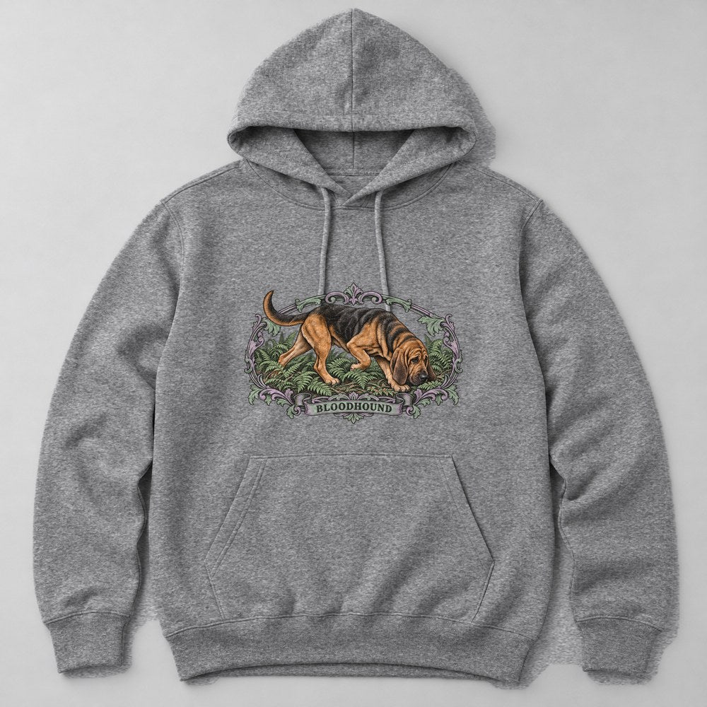 Bloodhound Hoodie in Heather Grey