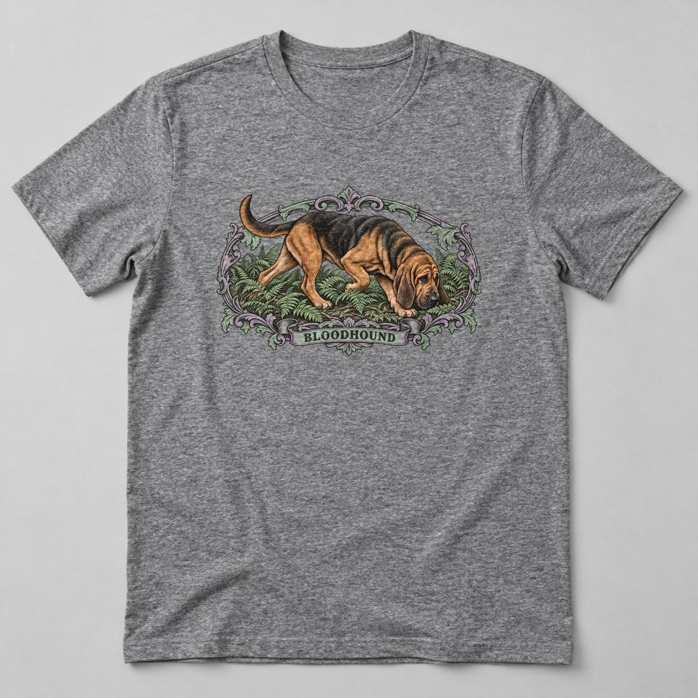 Bloodhound T-Shirt in Heather Grey