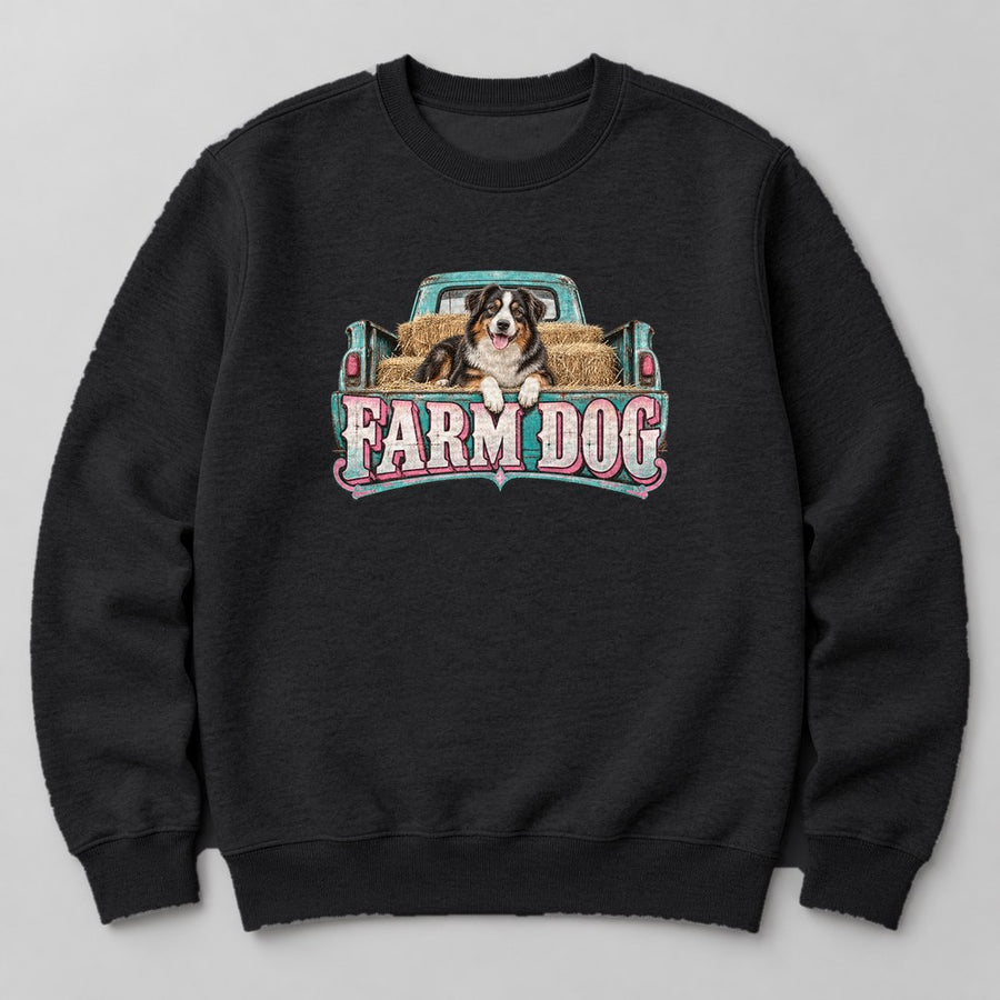 Farm Dog Sweatshirt in Black