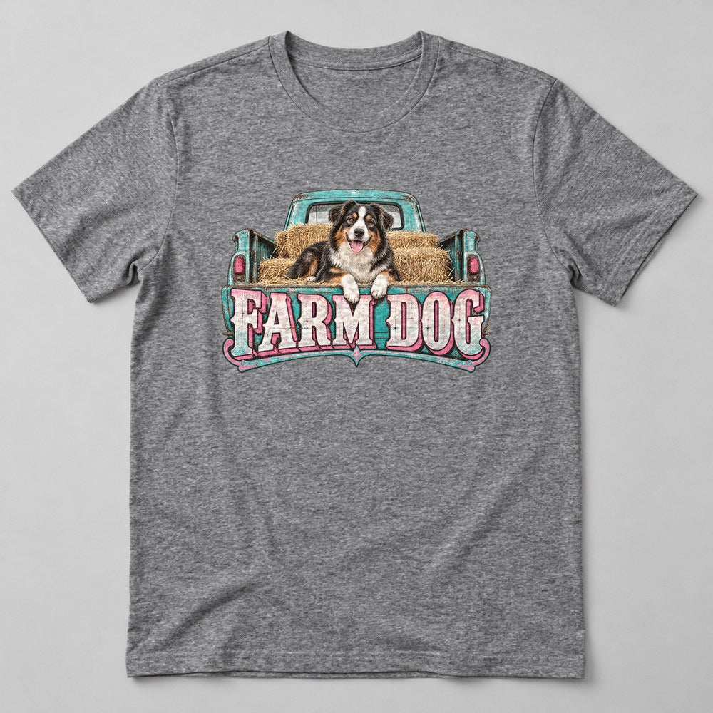 Farm Dog T-Shirt in Heather Grey