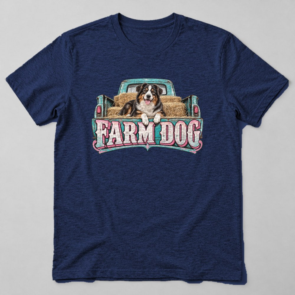 Farm Dog T-Shirt in Navy