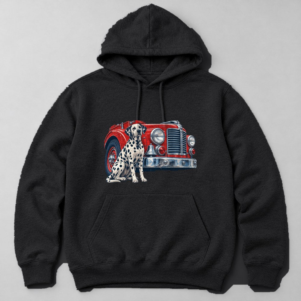 Dalmatian Firehouse Hoodie in Black