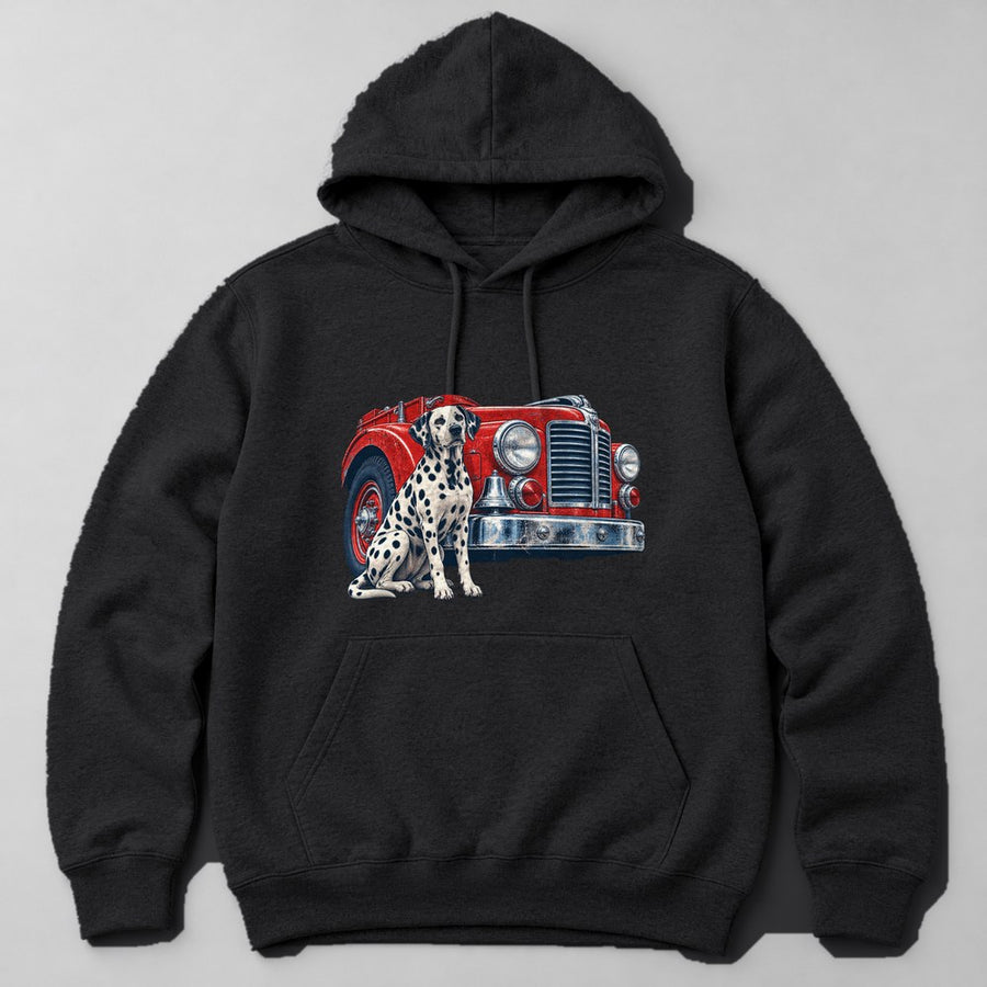 Dalmatian Firehouse Hoodie in Black