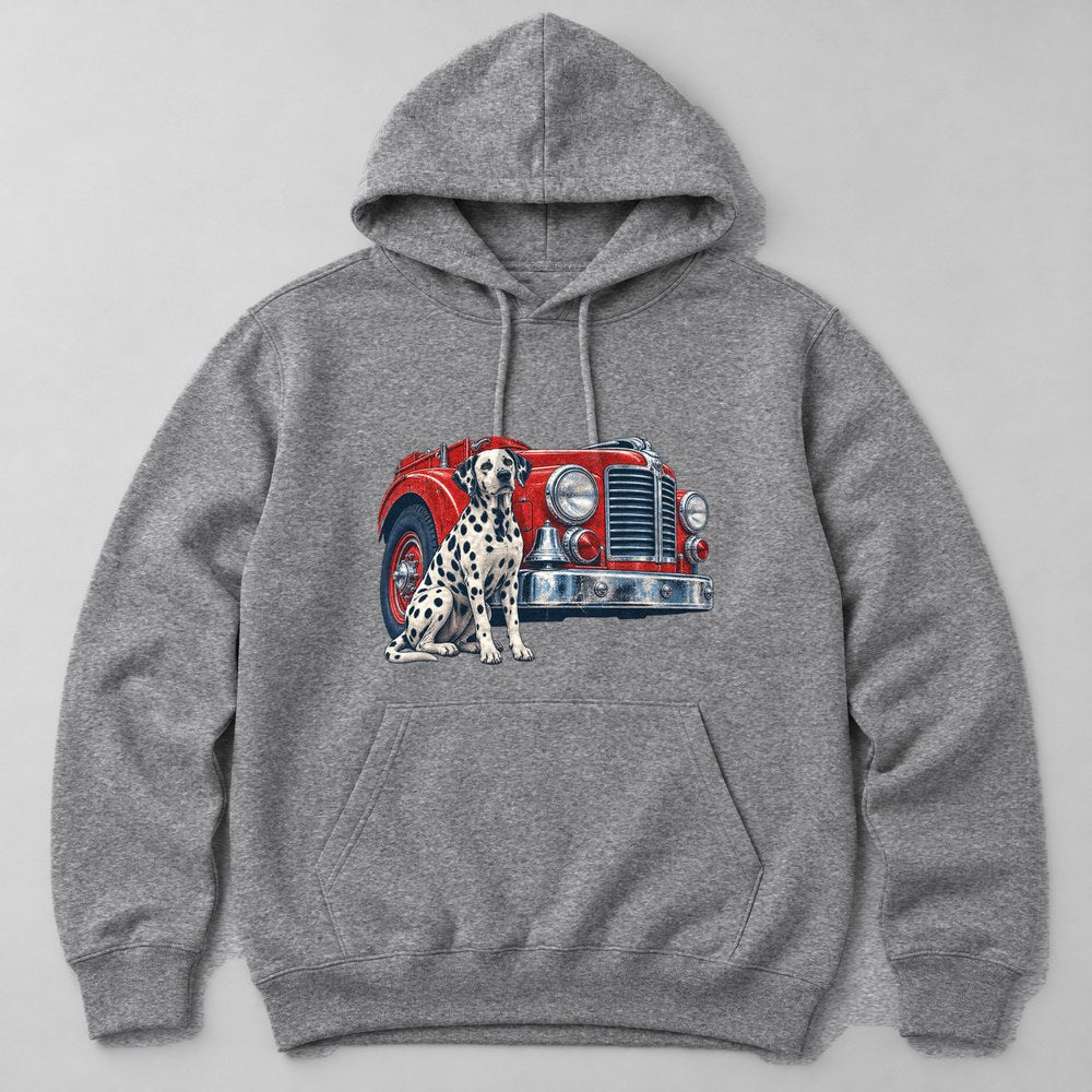 Dalmatian Firehouse Hoodie in Heather Grey
