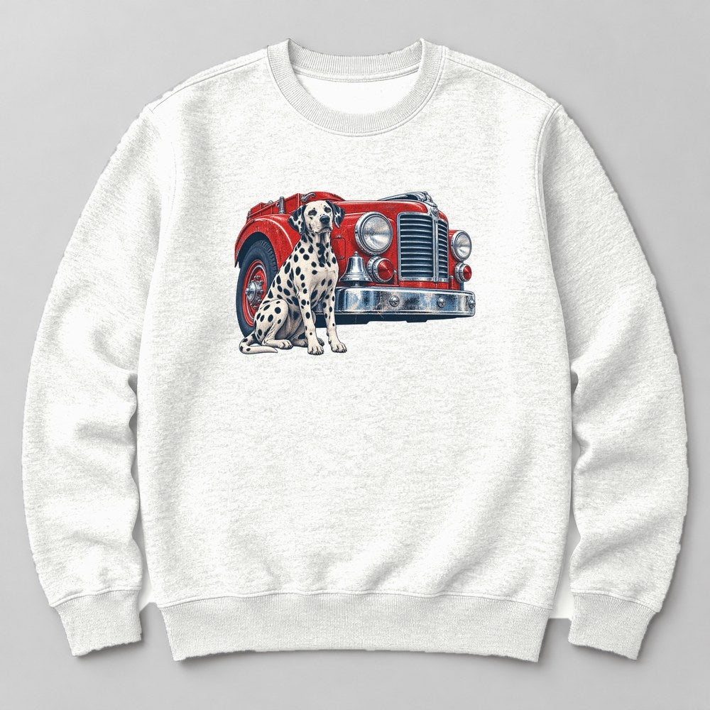 Dalmatian Firehouse Sweatshirt in White