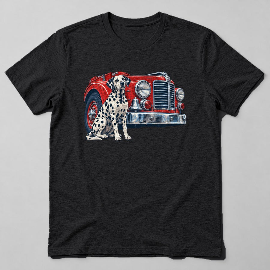Dalmatian Firehouse T-Shirt in Black
