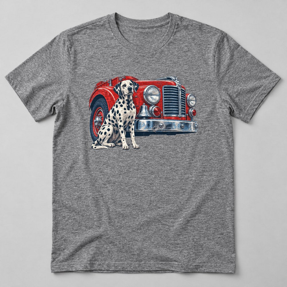 Dalmatian Firehouse T-Shirt in Heather Grey