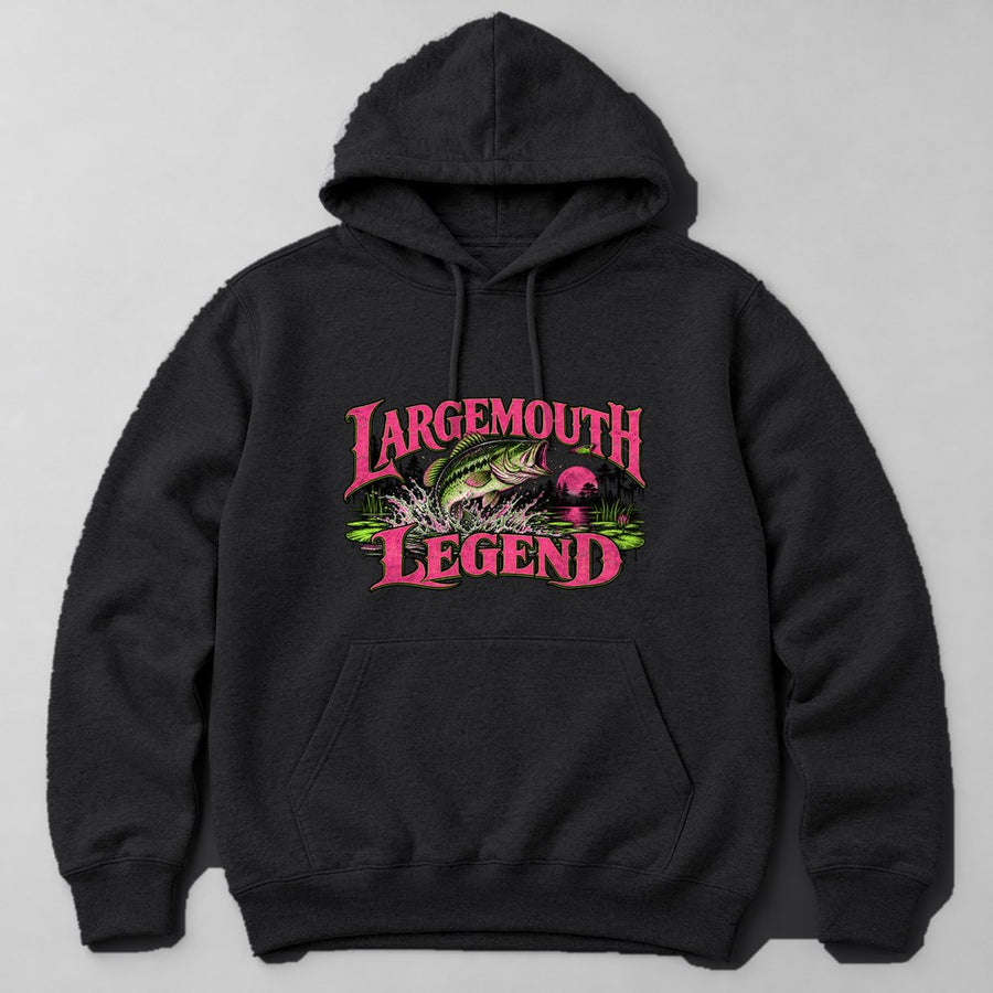 Largemouth Legend Hoodie in Black