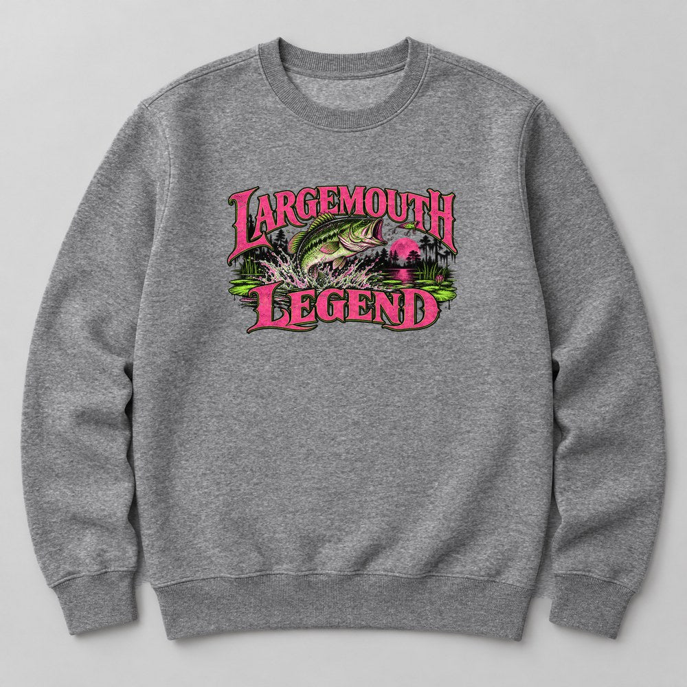 Largemouth Legend Sweatshirt in Heather Grey